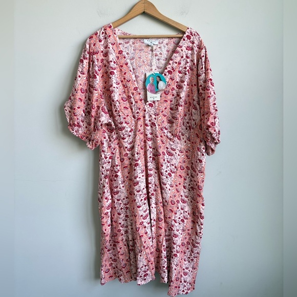 Rhode X Target Whimsical Floral Print Mini Dress Size 28 Plus Size NEW - Picture 5 of 6